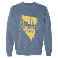 Las Vegas Nevada Skyline Gps Coordinates Garment-Dyed Sweatshirt