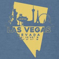 Las Vegas Nevada Skyline Gps Coordinates Garment-Dyed Sweatshirt