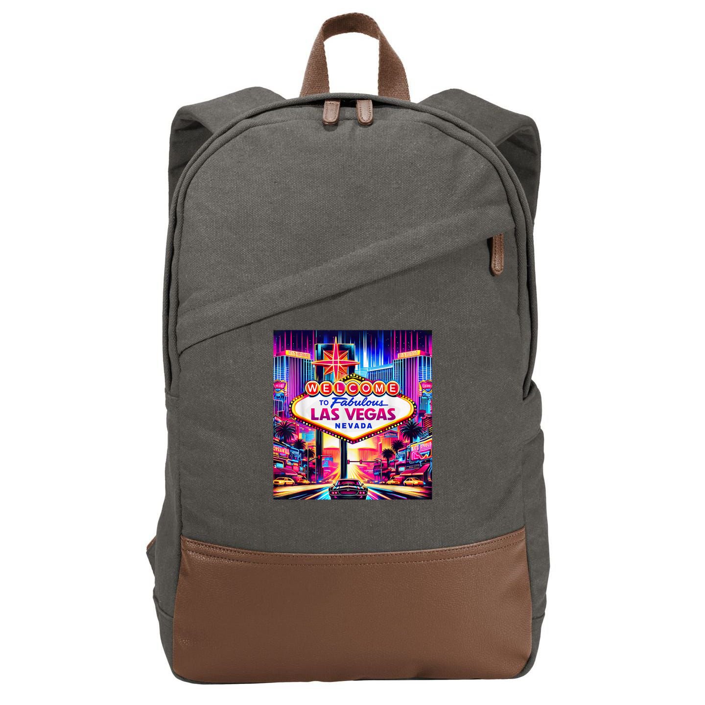 Las Vegas Nevada Design Las Vegas Souvenir Cotton Canvas Backpack