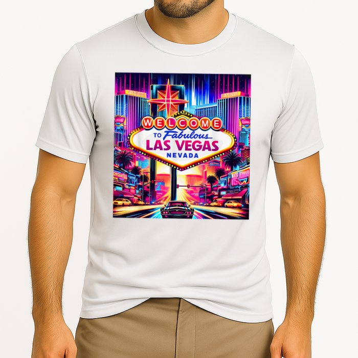 Las Vegas Nevada Design Las Vegas Souvenir Cooling Performance Crew T-Shirt