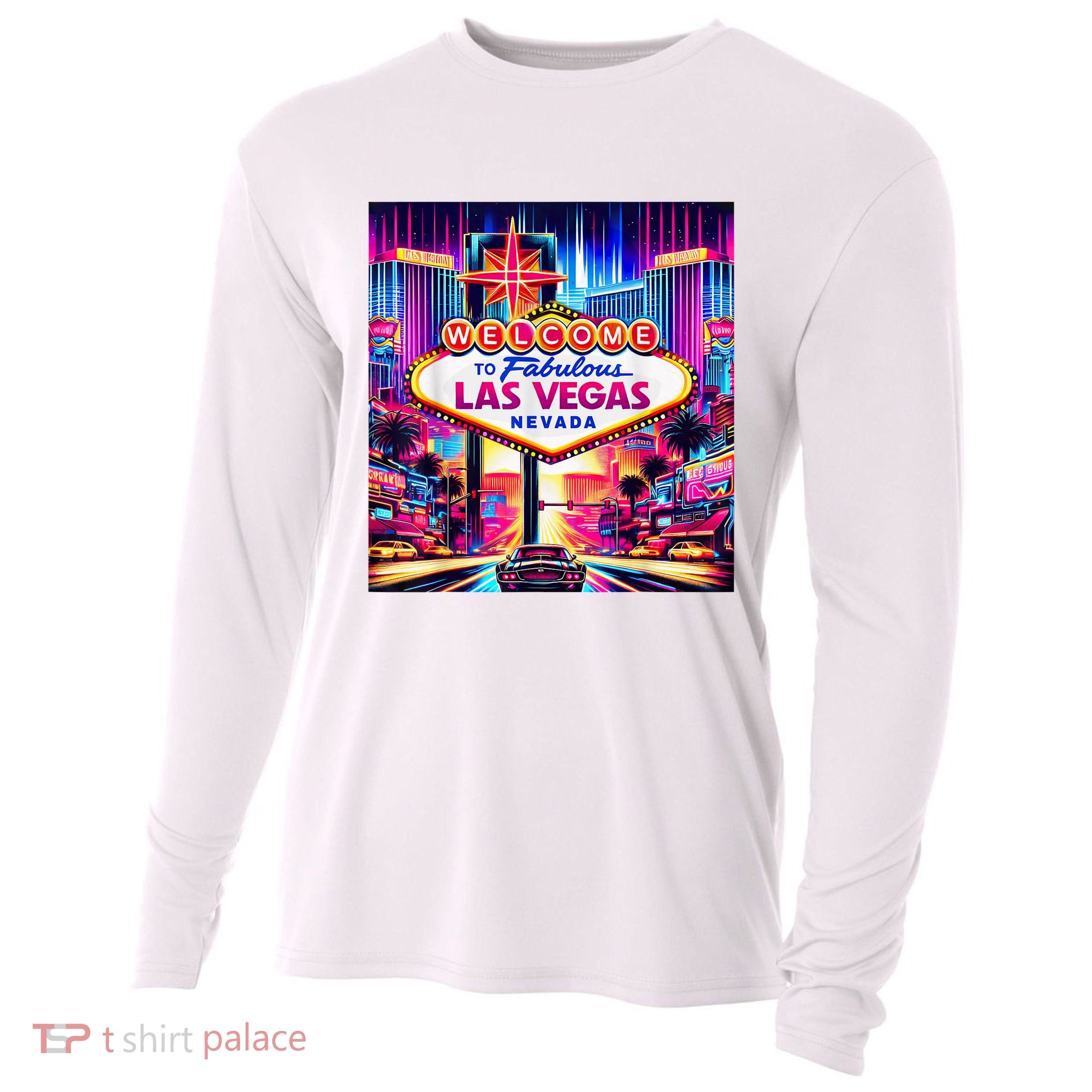 Las Vegas Nevada Design Las Vegas Souvenir Cooling Performance Long Sleeve Crew