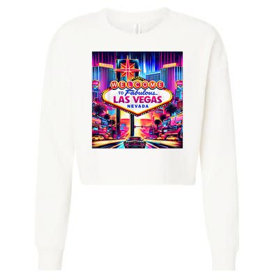 Las Vegas Nevada Design Las Vegas Souvenir Cropped Pullover Crew