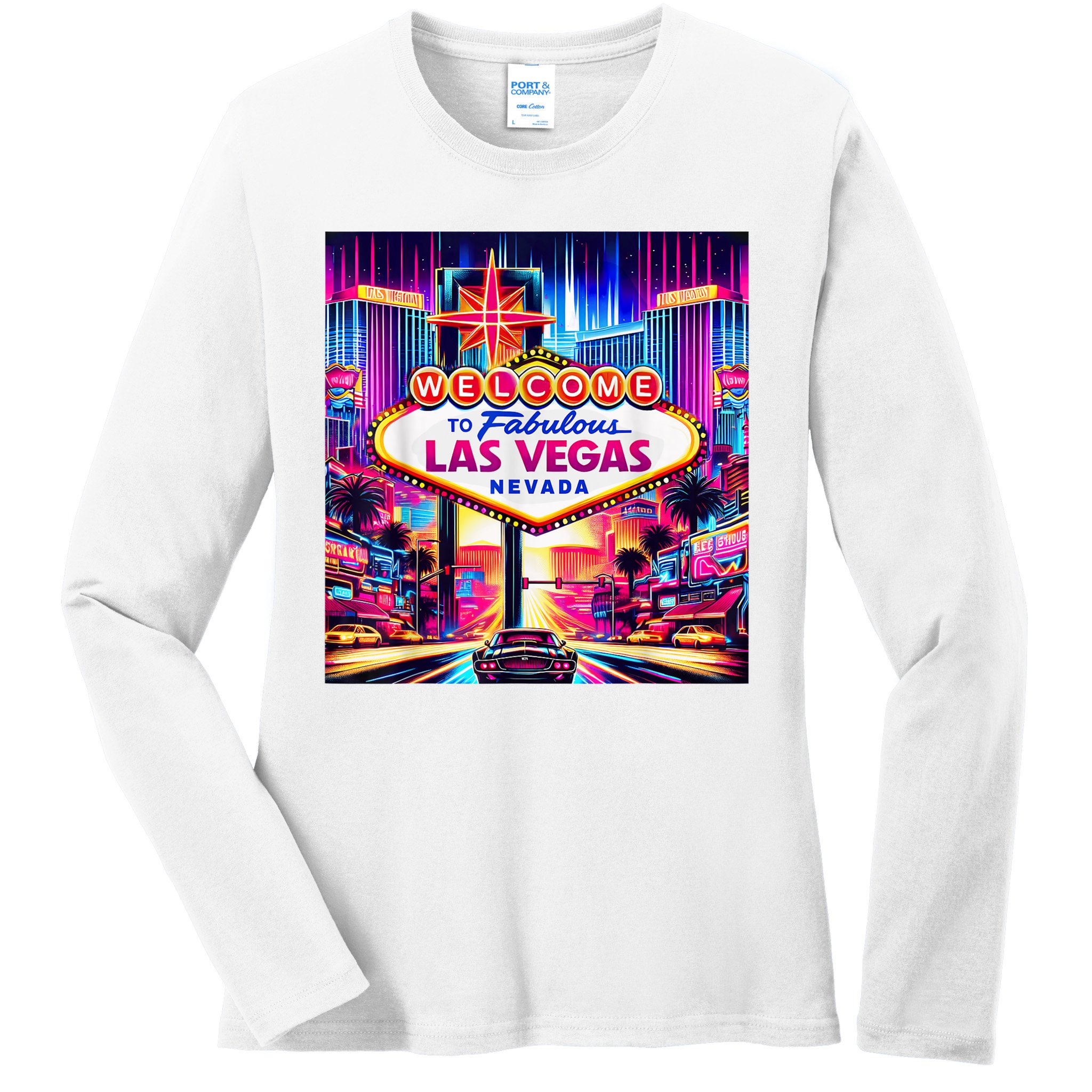 Las Vegas Nevada Design Las Vegas Souvenir Ladies Long Sleeve Shirt