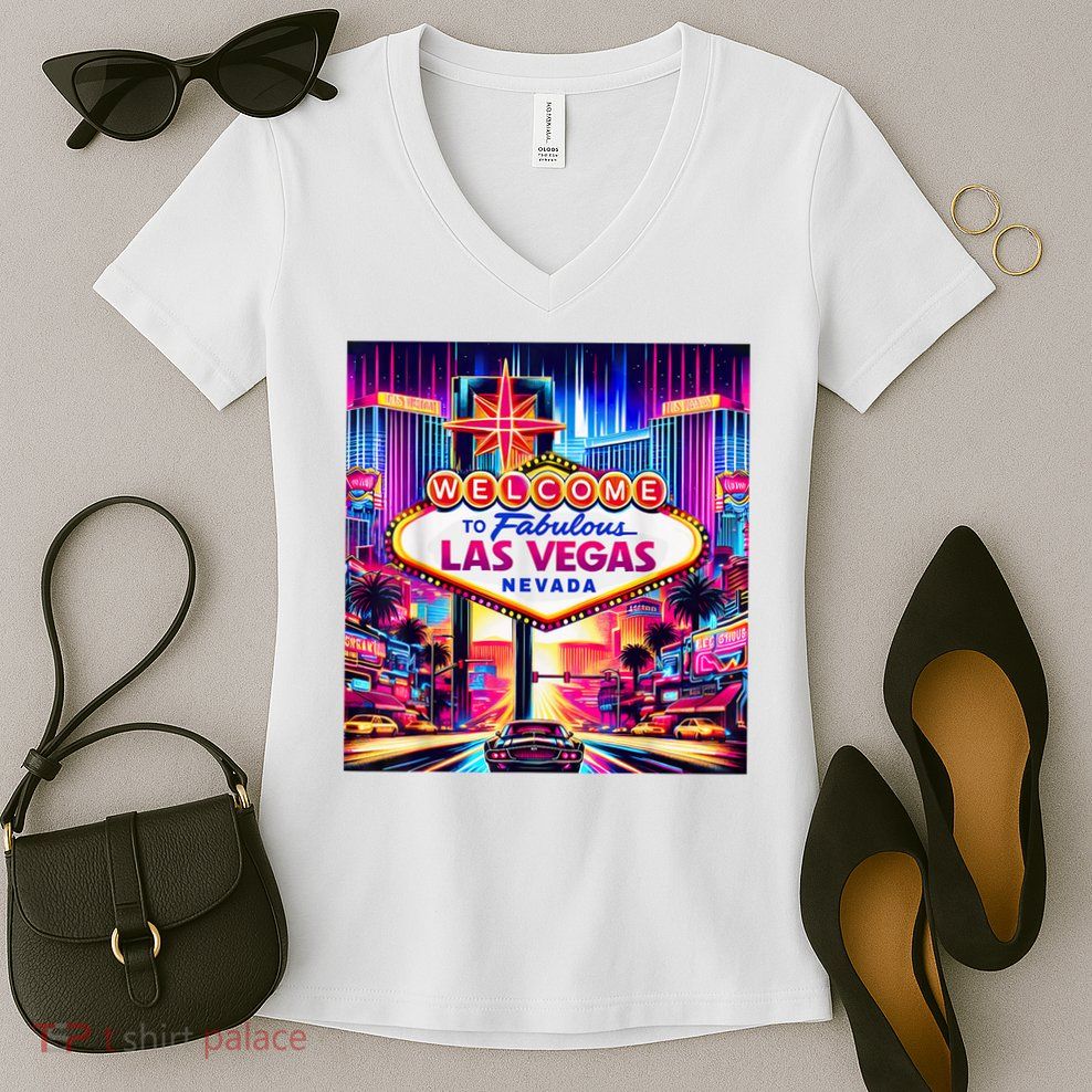 Las Vegas Nevada Design Las Vegas Souvenir Women's V-Neck T-Shirt
