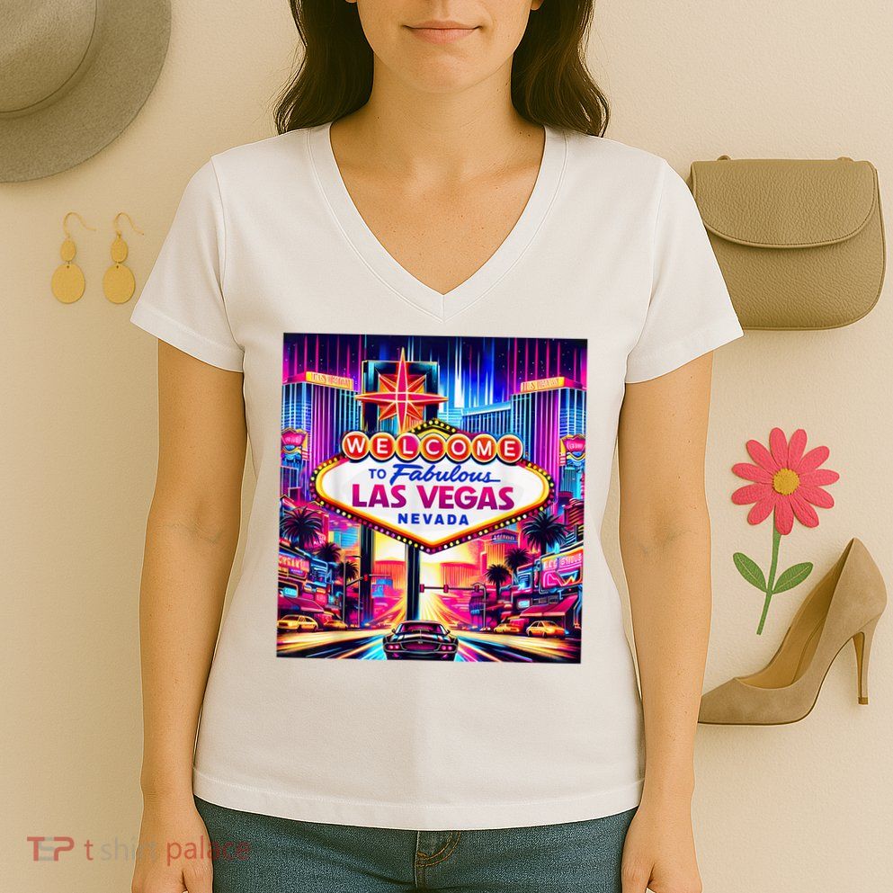 Las Vegas Nevada Design Las Vegas Souvenir Women's V-Neck T-Shirt