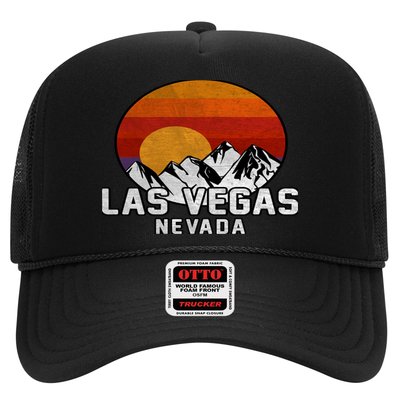 Las Vegas Nevada Retro Mountain Sunset Trucker Hat