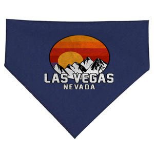 Las Vegas Nevada Retro Mountain Sunset USA-Made Doggie Bandana