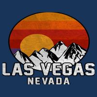 Las Vegas Nevada Retro Mountain Sunset Cooling Performance Crew T-Shirt