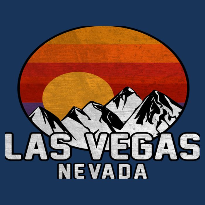 Las Vegas Nevada Retro Mountain Sunset Cooling Performance Crew T-Shirt