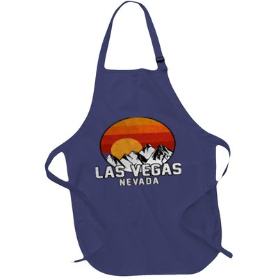 Las Vegas Nevada Retro Mountain Sunset Apron