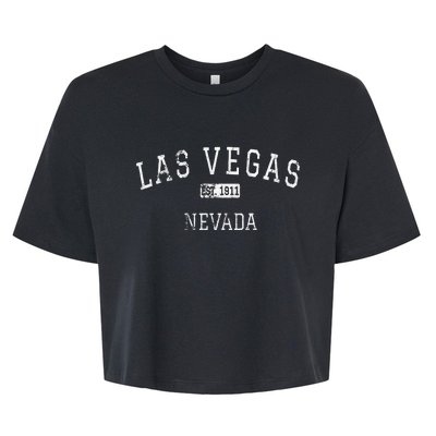 Las Vegas Nevada Nv Vintage Bella+Canvas Jersey Crop Tee