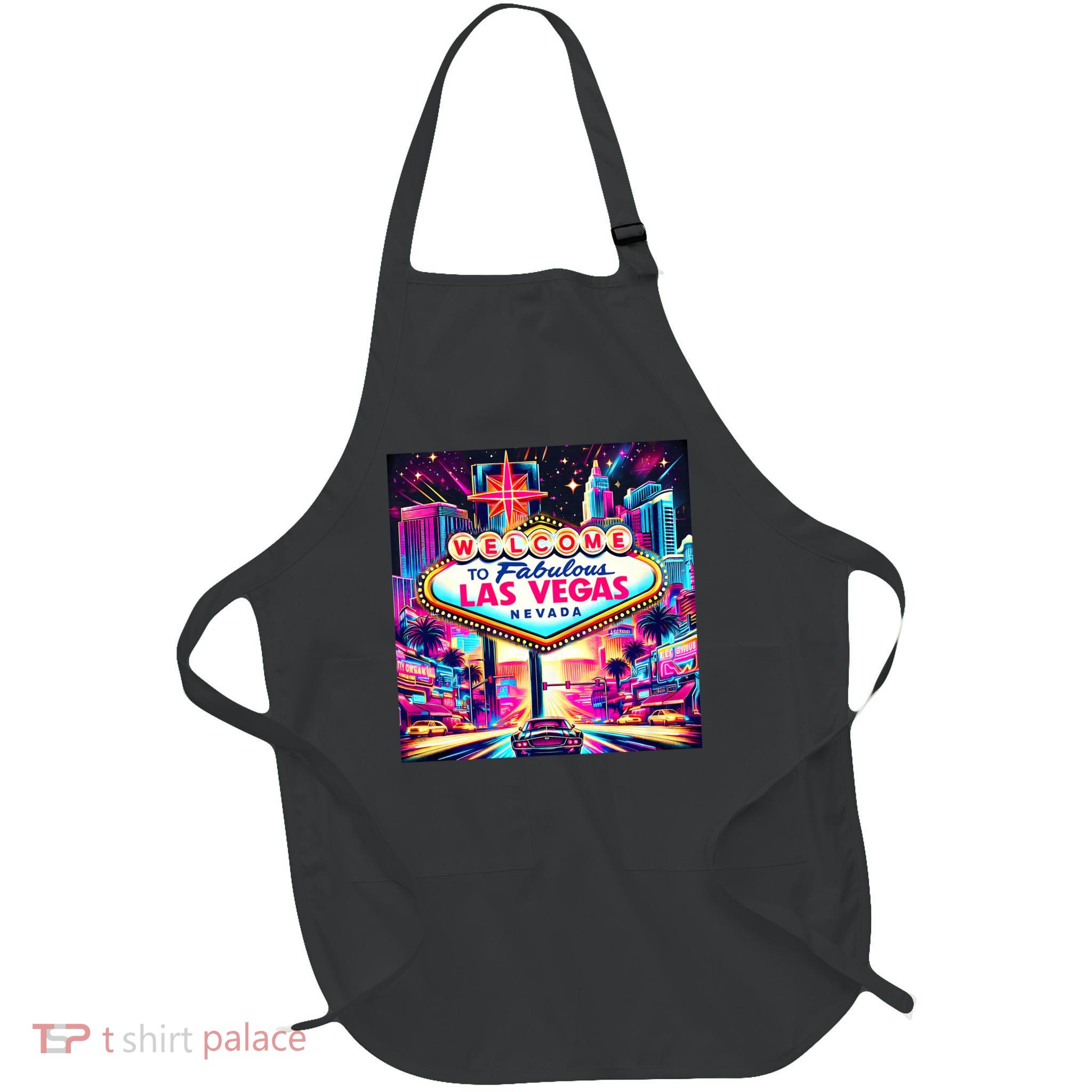 Las Vegas Nevada Design Gifts Men Women Las Vegas Souvenir Full-Length Apron With Pockets