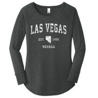 Las Vegas Nevada Nv Vintage Athletic Sports Women's Perfect Tri Tunic Long Sleeve Shirt