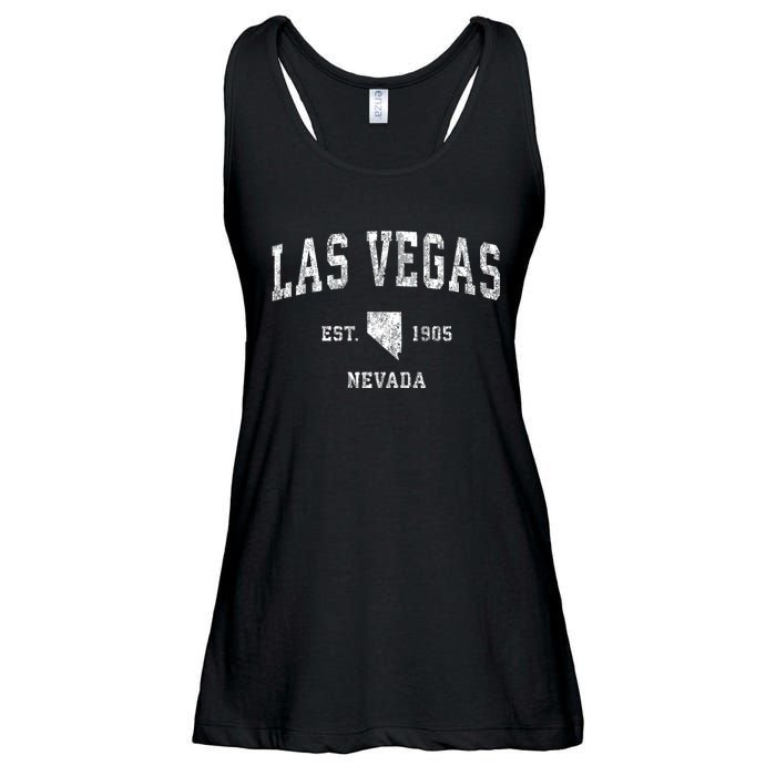 Las Vegas Nevada Nv Vintage Athletic Sports Ladies Essential Flowy Tank