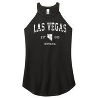 Las Vegas Nevada Nv Vintage Athletic Sports Women's Perfect Tri Rocker Tank