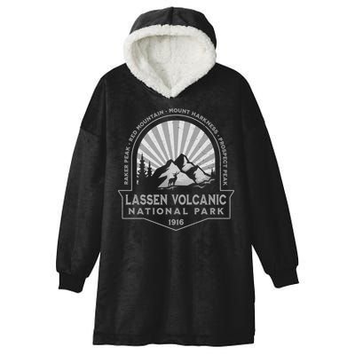 Lassen Volcanic National Park California Retro Souvenir Meaningful Gift Hooded Wearable Blanket