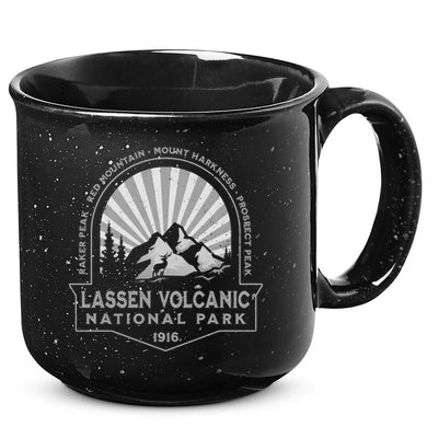 Lassen Volcanic National Park California Retro Souvenir Meaningful Gift 15oz Campfire Ceramic Mug
