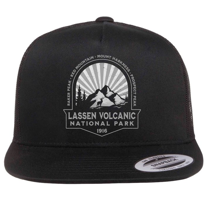 Lassen Volcanic National Park California Retro Souvenir Meaningful Gift Flatbill Hat