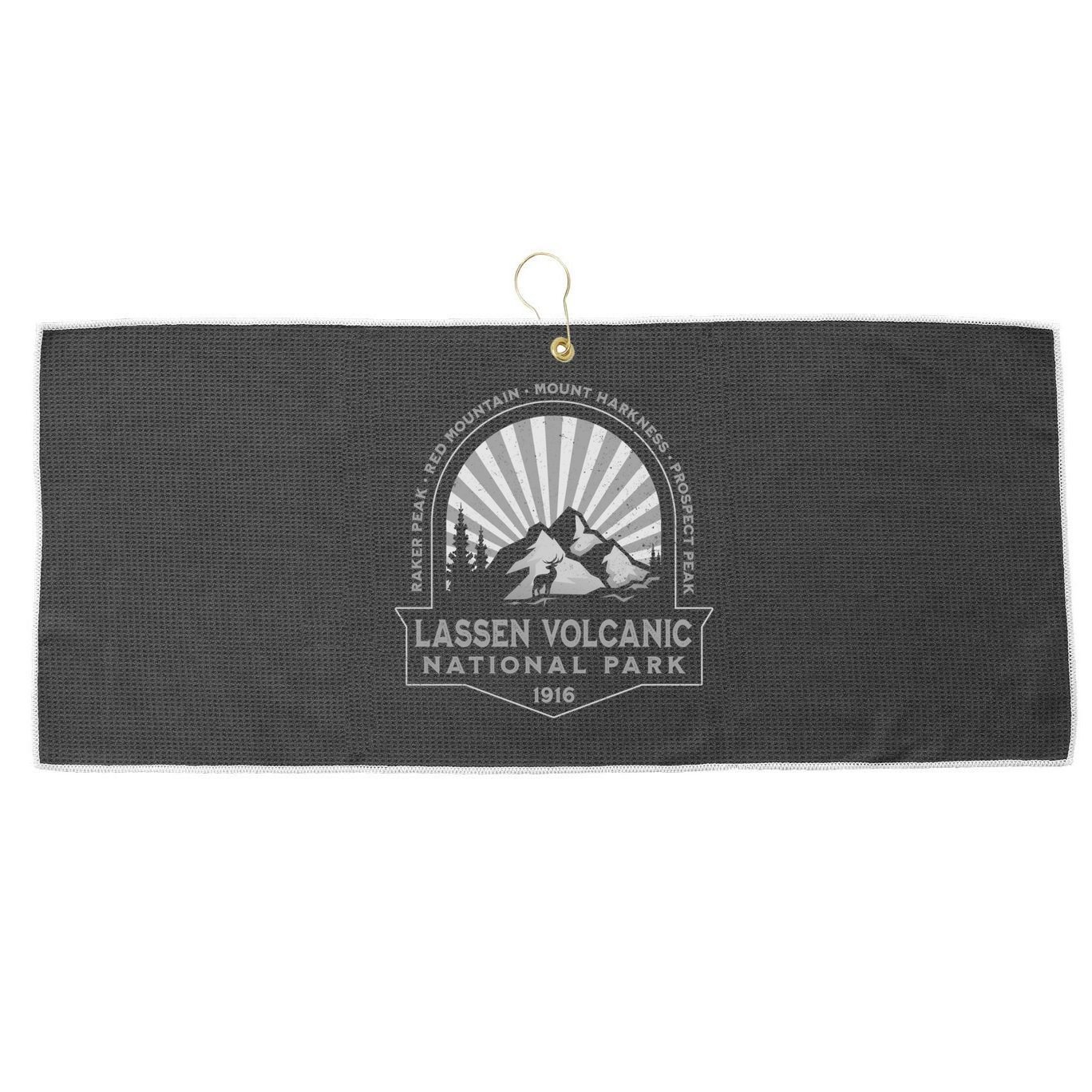 Lassen Volcanic National Park California Retro Souvenir Meaningful Gift Large Microfiber Waffle Golf Towel