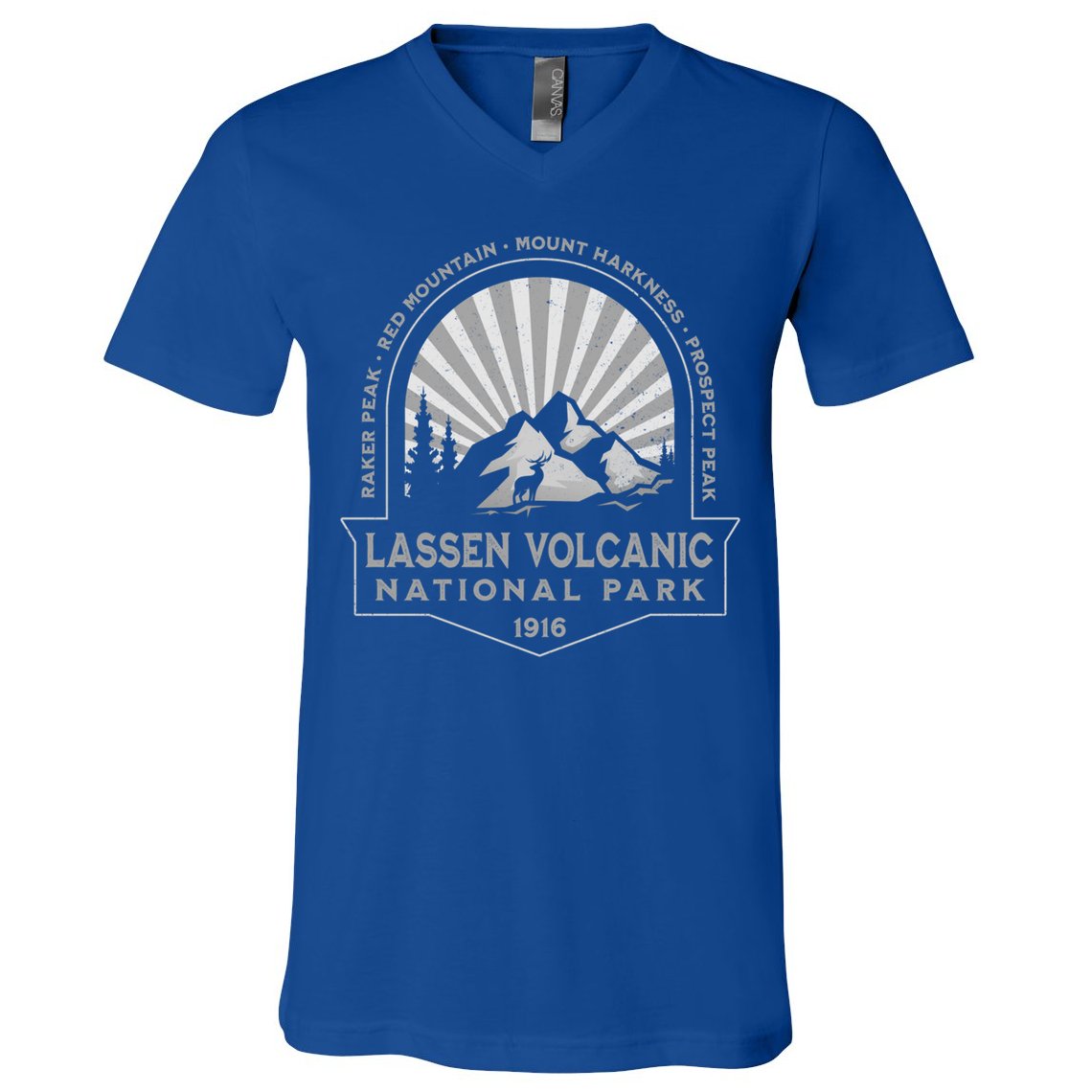 Lassen Volcanic National Park California Retro Souvenir Meaningful Gift V-Neck T-Shirt