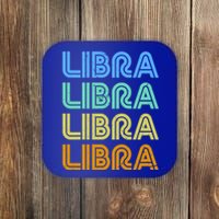 Libra Vintage Retro Design Libra Zodiac Sign / Constellation Gift Coaster