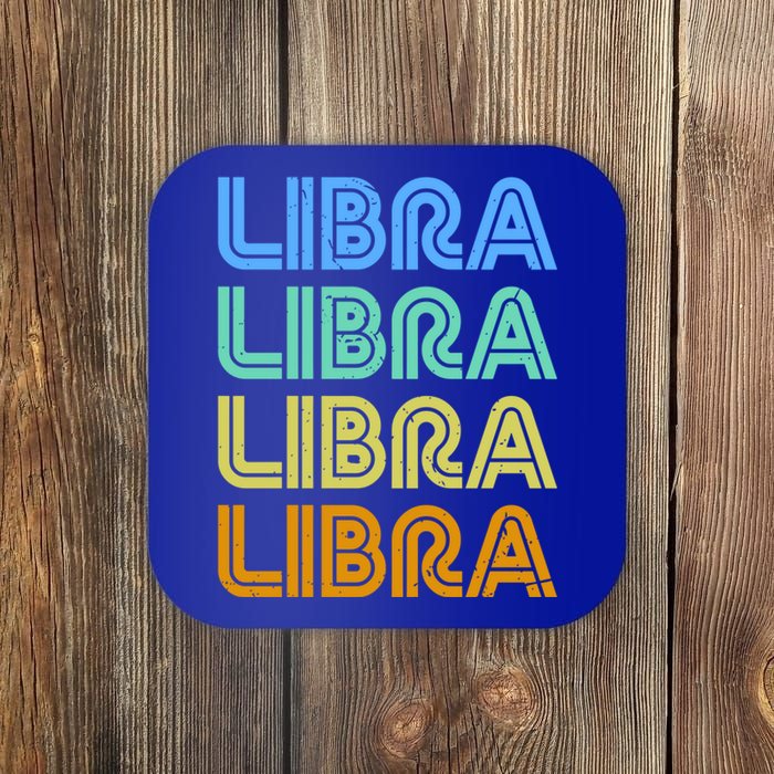 Libra Vintage Retro Design Libra Zodiac Sign / Constellation Gift Coaster