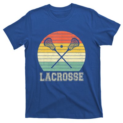 Lacrosse Vintage Retro Lacrosse Stick Sun Gifts T-Shirt