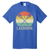 Lacrosse Vintage Retro Lacrosse Stick Sun Gifts Tall T-Shirt