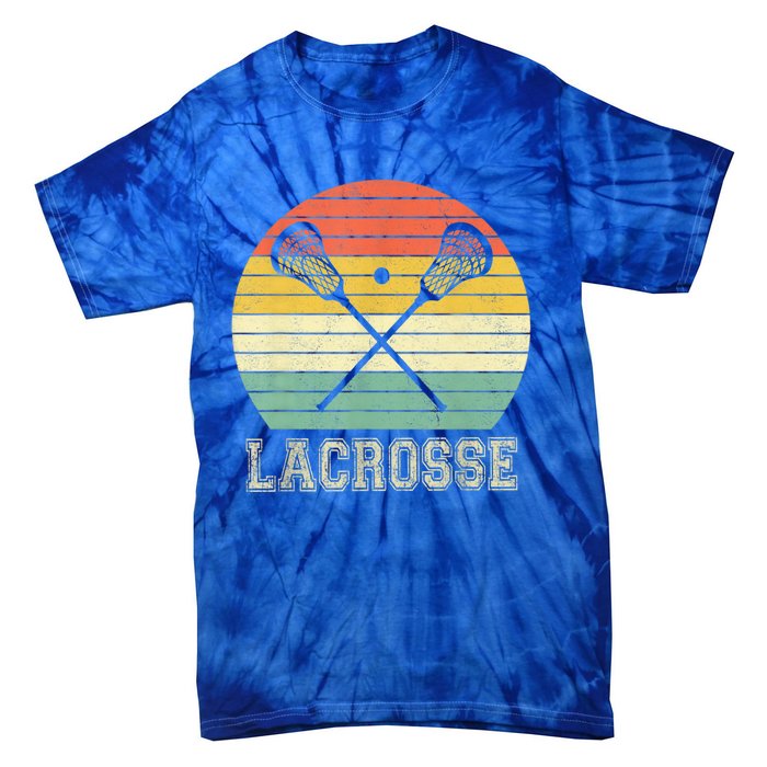 Lacrosse Vintage Retro Lacrosse Stick Sun Gifts Tie-Dye T-Shirt