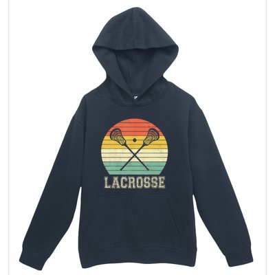 Lacrosse Vintage Retro Lacrosse Stick Sun Gifts Urban Pullover Hoodie