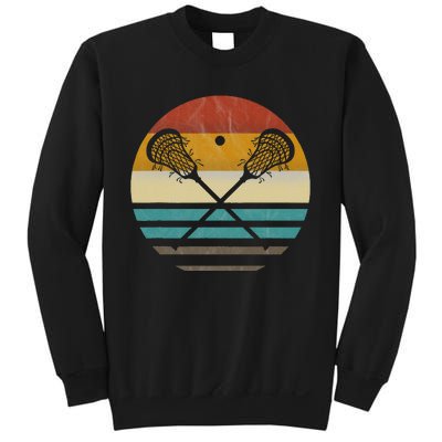 Lacrosse Vintage Retro Lacrosse Stick Sun Gift Sweatshirt