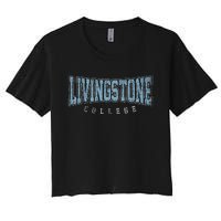 Livingstone Vintage Retro College Athletic Sports Women's Crop Top Tee