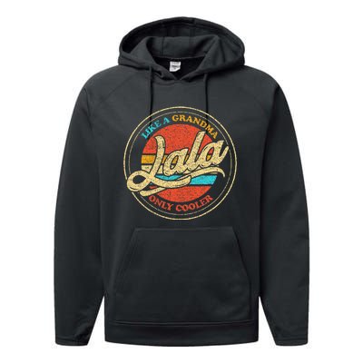 Lala Vintage Retro Grandma Performance Fleece Hoodie