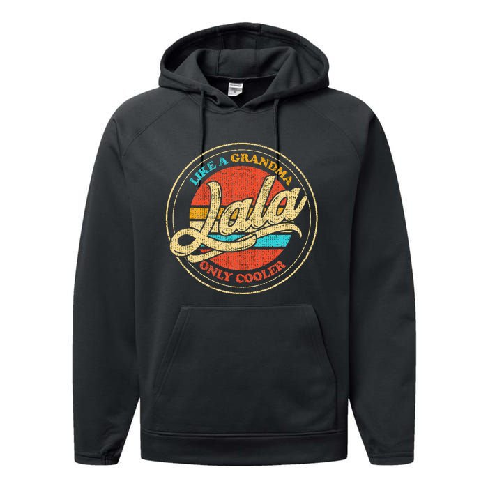 Lala Vintage Retro Grandma Performance Fleece Hoodie