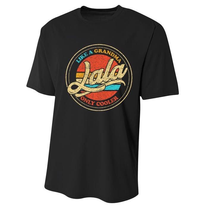 Lala Vintage Retro Grandma Performance Sprint T-Shirt