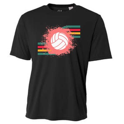 Love Volleyball Retro Vintage Vibe Team Tournament Teen Girl Cooling Performance Crew T-Shirt