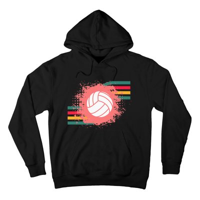 Love Volleyball Retro Vintage Vibe Team Tournament Teen Girl Hoodie