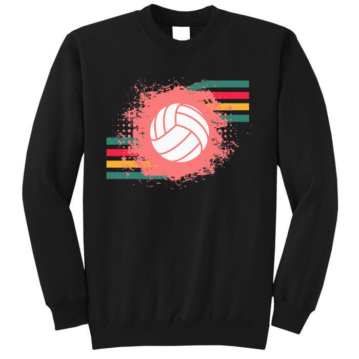 Love Volleyball Retro Vintage Vibe Team Tournament Teen Girl Sweatshirt