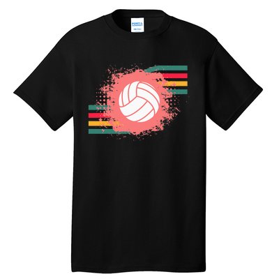 Love Volleyball Retro Vintage Vibe Team Tournament Teen Girl Tall T-Shirt