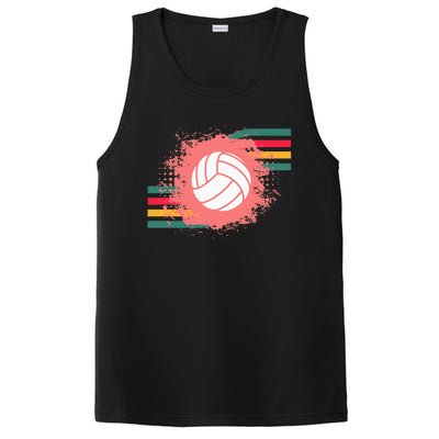 Love Volleyball Retro Vintage Vibe Team Tournament Teen Girl PosiCharge Competitor Tank