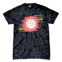 Love Volleyball Retro Vintage Vibe Team Tournament Teen Girl Tie-Dye T-Shirt