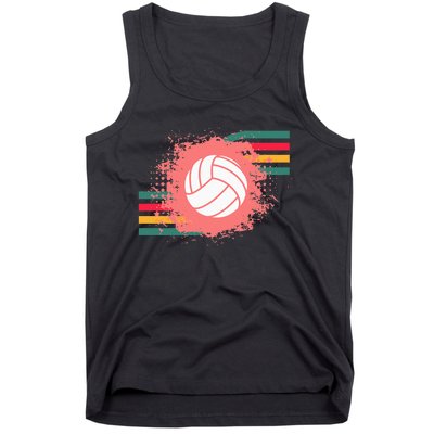 Love Volleyball Retro Vintage Vibe Team Tournament Teen Girl Tank Top