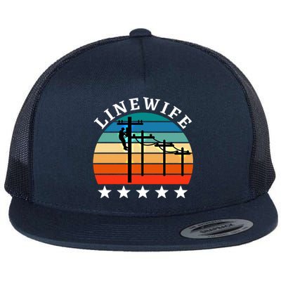 Linewife Vintage Retro Funny Gift Flat Bill Trucker Hat