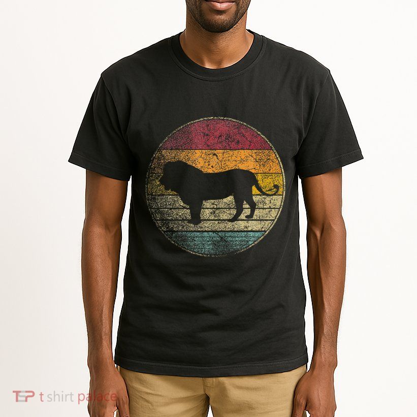 Lion Vintage Retro Cat Zoo Safari Africa Tall T-Shirt