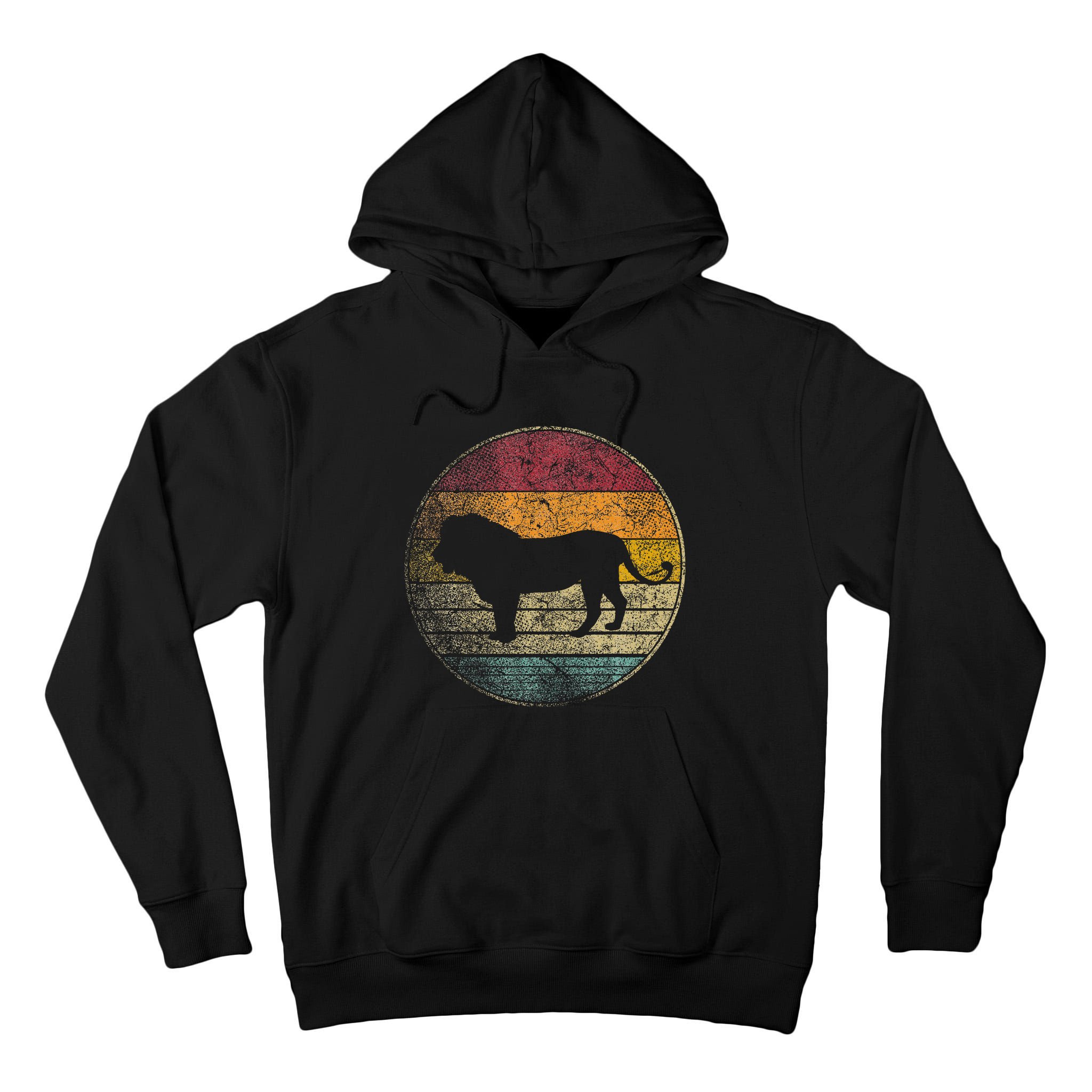 Lion Vintage Retro Cat Zoo Safari Africa Tall Hoodie