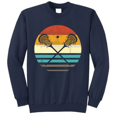 Lacrosse Vintage Retro Lacrosse Stick Sun Gift Sweatshirt