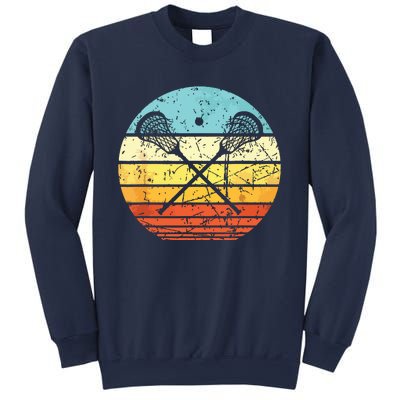 Lacrosse Vintage Retro Lacrosse Stick Sun Gift Sweatshirt