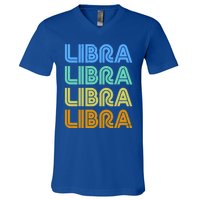 Libra Vintage Retro Design Libra Zodiac Sign / Constellation Cool Gift V-Neck T-Shirt