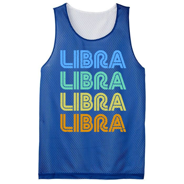 Libra Vintage Retro Design Libra Zodiac Sign / Constellation Cool Gift Mesh Reversible Basketball Jersey Tank