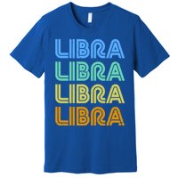 Libra Vintage Retro Design Libra Zodiac Sign / Constellation Cool Gift Premium T-Shirt